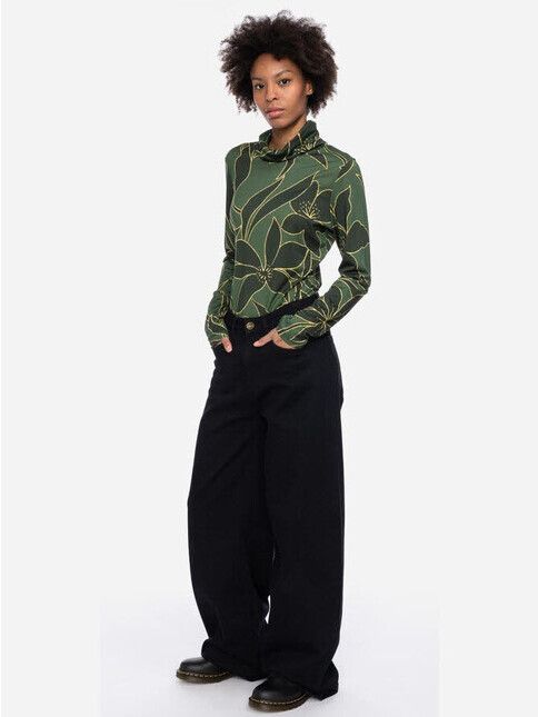 ATO Berlin Longsleeve Rollkragen Longsleeve mit floral Muster