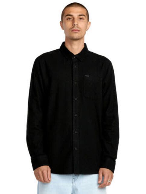Volcom Hemd Caden Solid LS antique black