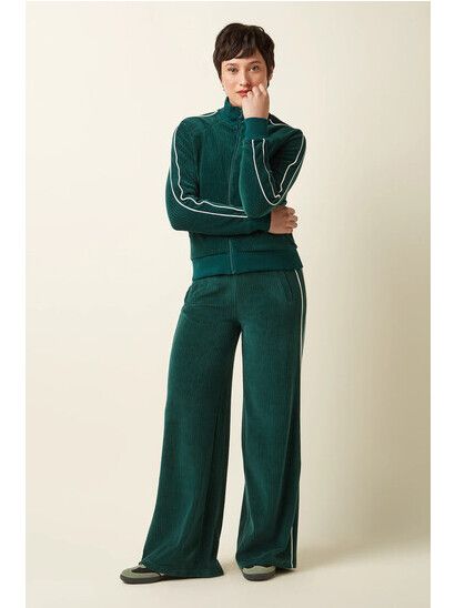 King Louie Hose Straight Sweat Pants Rib dragonfly green