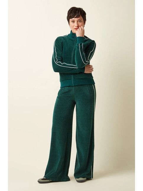 King Louie Hose Straight Sweat Pants Rib dragonfly green