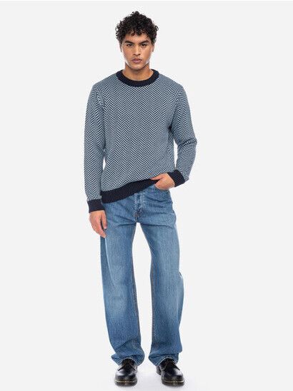 ATO Berlin Pullover Hormus GOTS blau