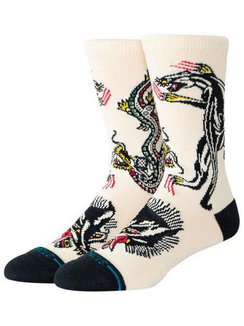 Stance Socken Battle Crew Socks - Cream