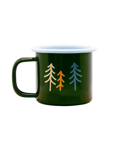 Roadtyping Trinkflasche Kleine Emaille Tasse Wald