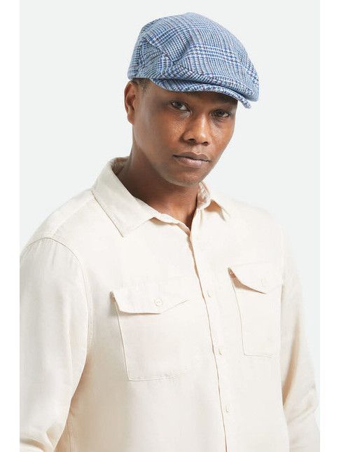 Brixton Cap Hooligan Flat in Celadon Green/Royal Pla