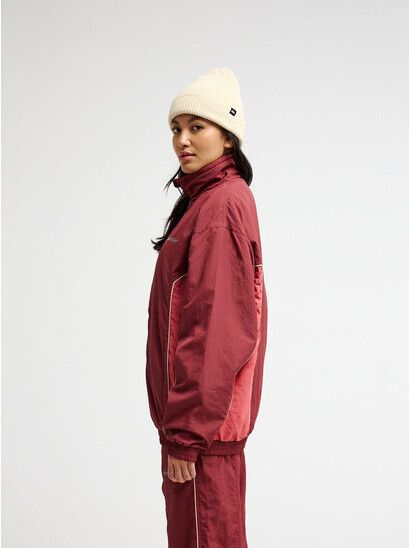 Quiksilver Jacke Red Castle Rot Vintage Nylonjacke