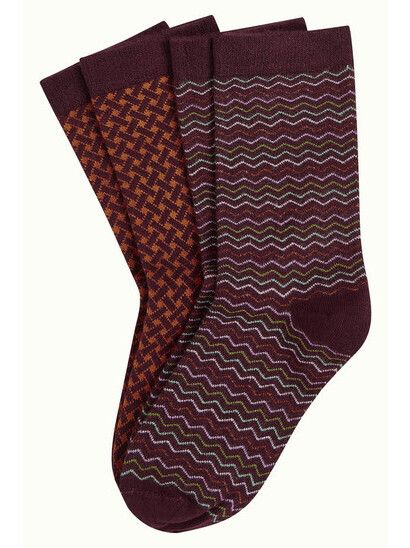 King Louie Socken Socks 2-Pack Bondi spicy brown
