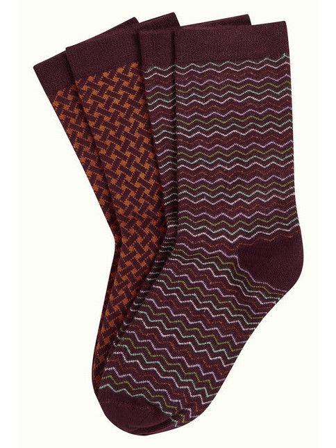 King Louie Socken Socks 2-Pack Bondi spicy brown