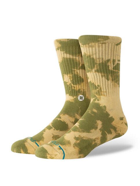 Stance Socken Spotty Dye Crew in olivgrün