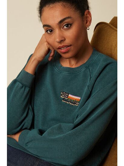 King Louie Sweater Bibi Wilde Sweat - Pine Green