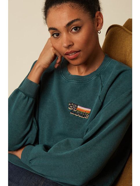 King Louie Sweater Bibi Wilde Sweat - Pine Green