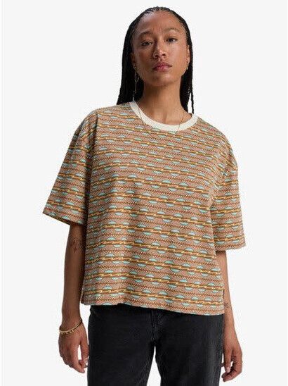 Quiksilver Women T-Shirt Boyfriend Crop bone horizones