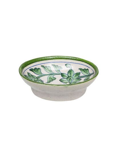 Tranquillo Seifenschale POR 556 Blue Pottery white green