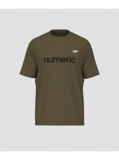 New Balance Numeric T-Shirt Numeric Linear Logo - olive