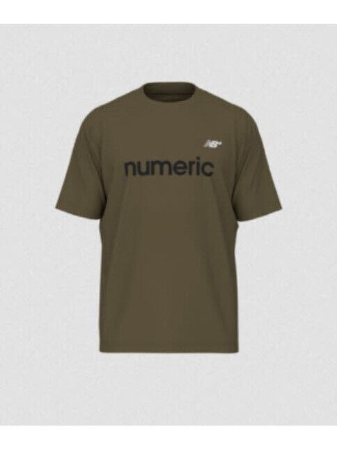 New Balance Numeric T-Shirt Numeric Linear Logo - olive