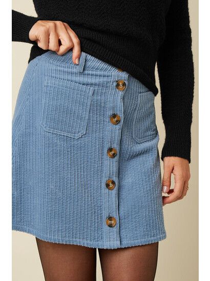 King Louie Rock Garbo Skirt Birch Cord - Lavender
