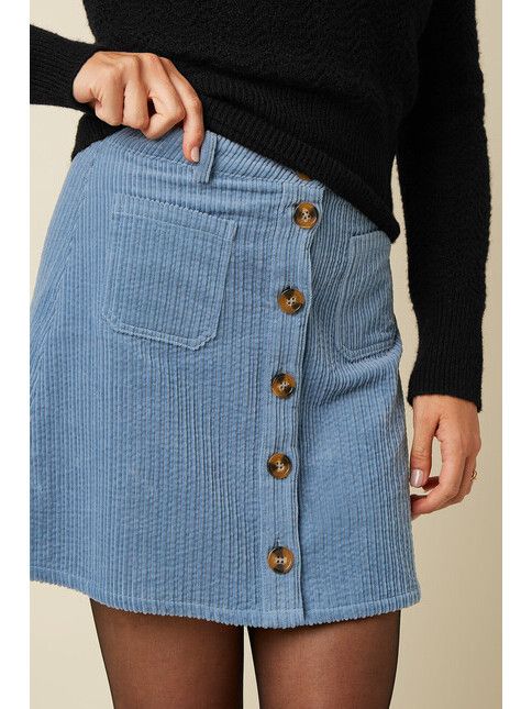 King Louie Rock Garbo Skirt Birch Cord - Lavender
