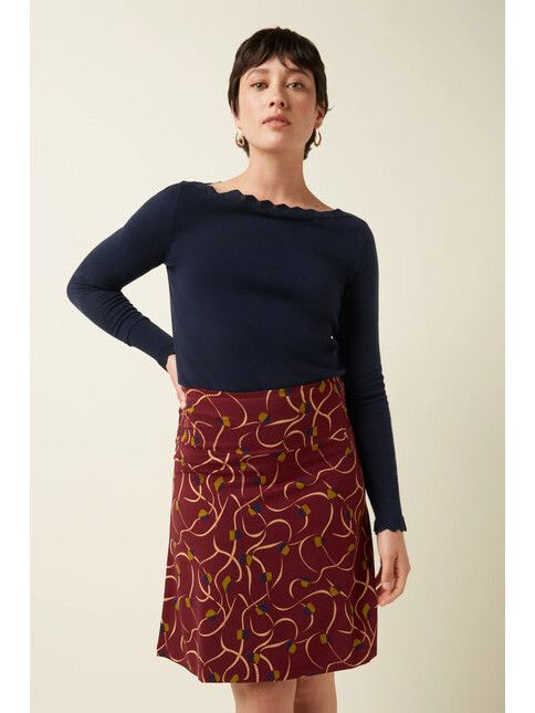 King Louie Rock Border Skirt Boogie cabernet red