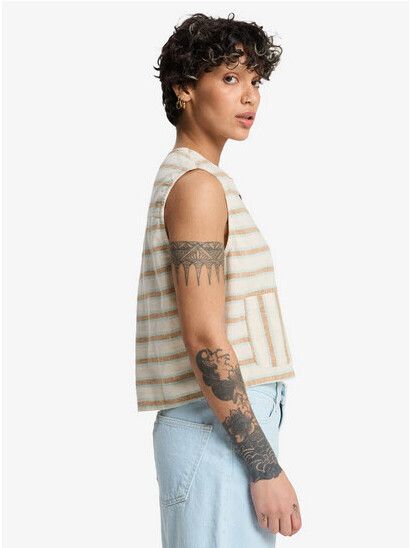 Quiksilver Women Top Lomas bone white stripe