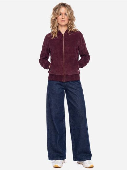 ATO Berlin Jacke Bebe GOTS Breitcord weinrot
