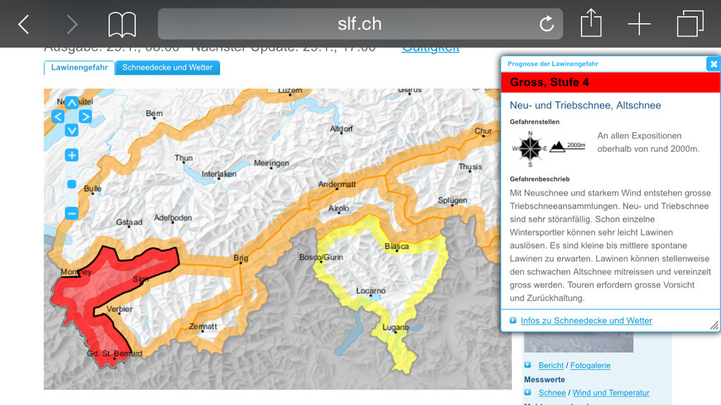 Neuschnee und Altschnee Suche