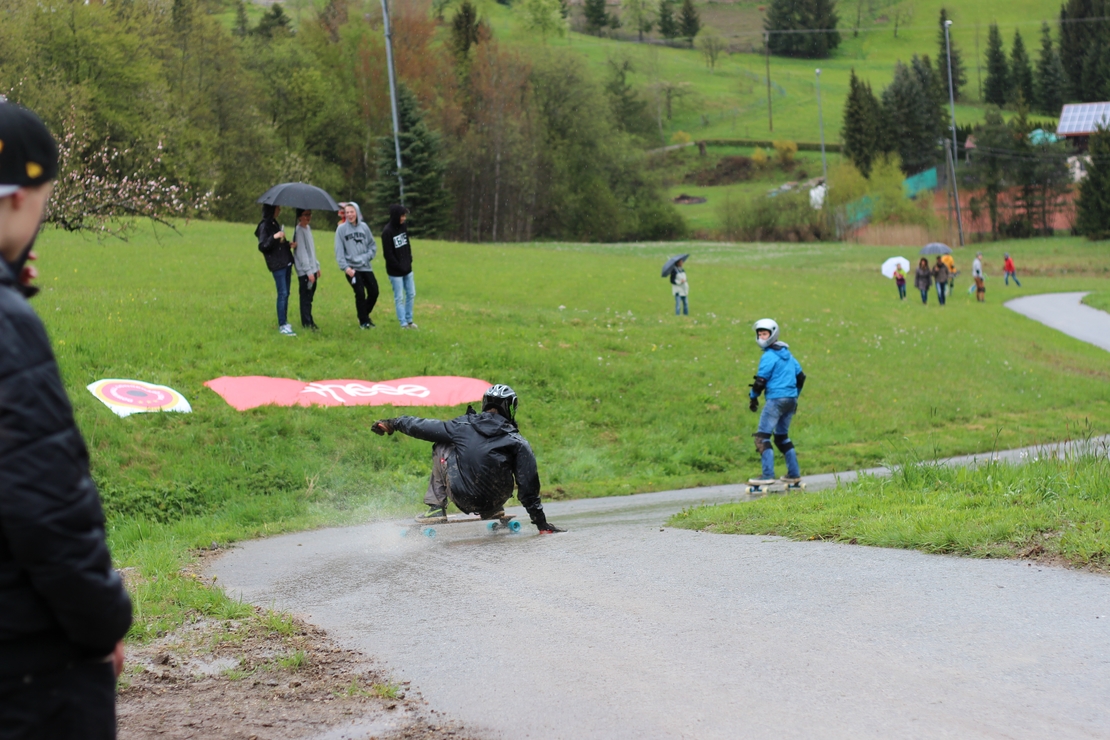 Trotz Wetter waren sch&ouml;ne Slides m&ouml;glich